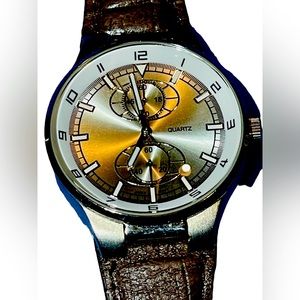 Mens watch leathers band more details in pictures